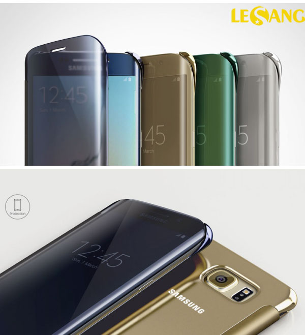 Bao da Galaxy S6 Edge Clear View chính hãng Samsung 2