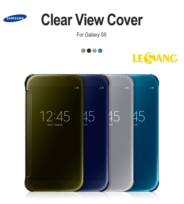 Bao da Galaxy S6 Clear View Cover chính hãng Samsung 1