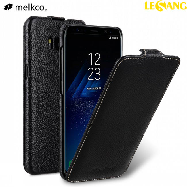 Bao da Galaxy S8 Melkco Premium Jacka da thật gập dọc 236