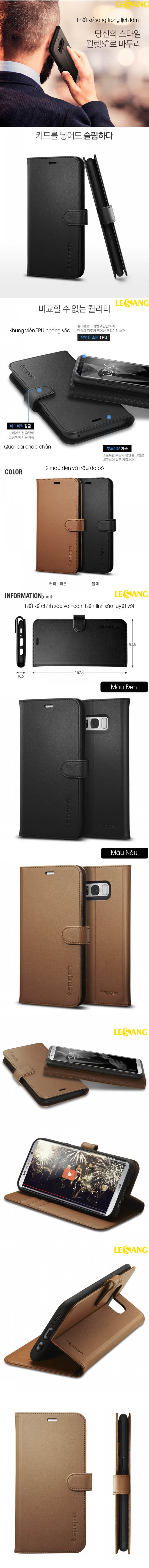 Bao da Galaxy S8 Spigen Wallet S (USA) 325