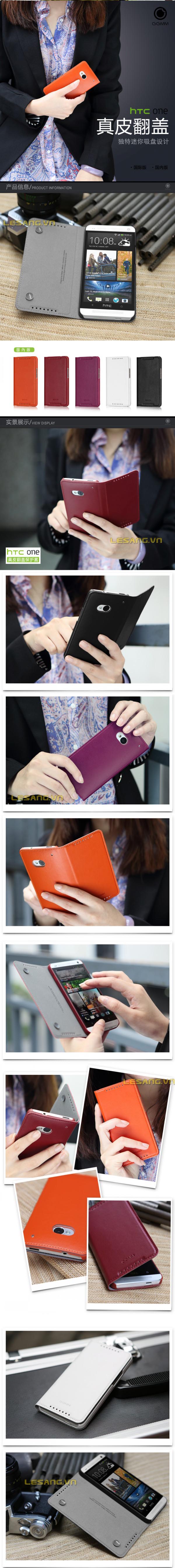 Bao da HTC One 2 SIM, J one GGMM Kiss da thật cao cấp - 5