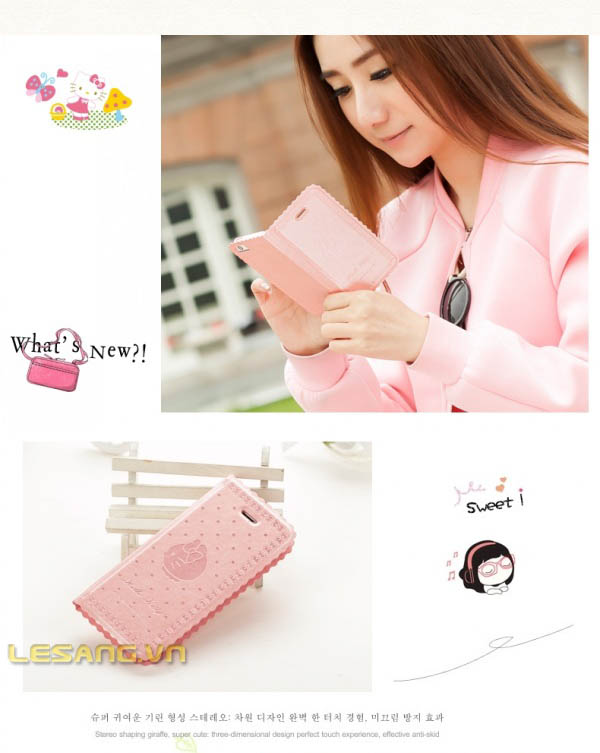 Bao da iphone 5s/s X-doira Hello Kitty 2