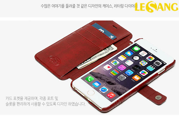 Bao da iphone 6 Plus Zenus Lettering Diary 1