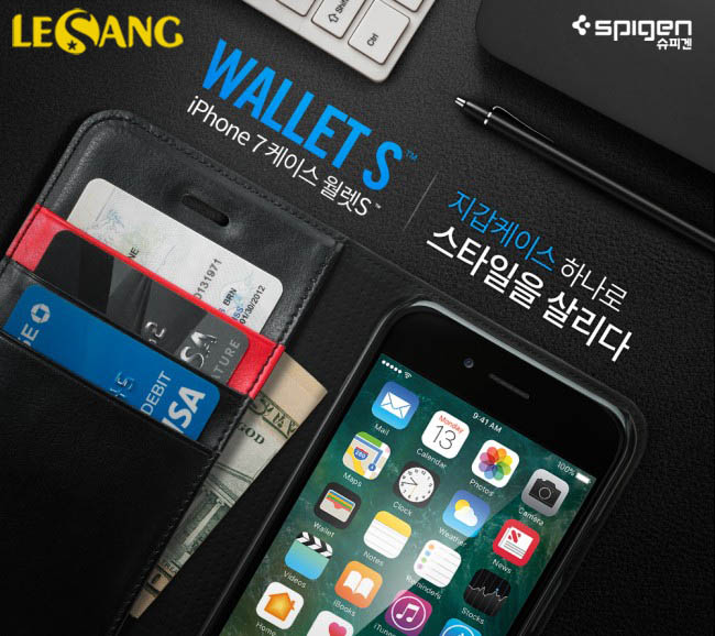 Bao da iPhone 8 Plus / 7 Plus Spigen Wallet S ví đa năng 2