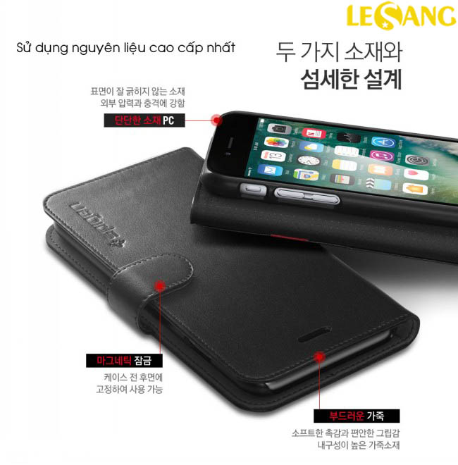 Bao da iPhone 8 Plus / 7 Plus Spigen Wallet S ví đa năng 3