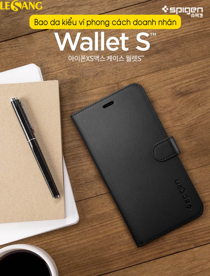 Bao da iPhone XS Max Spigen Wallet S 1