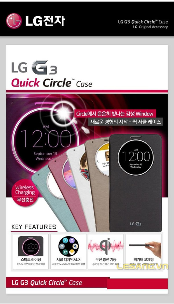 Bao da LG G3 Quick Circle chính hãng 3