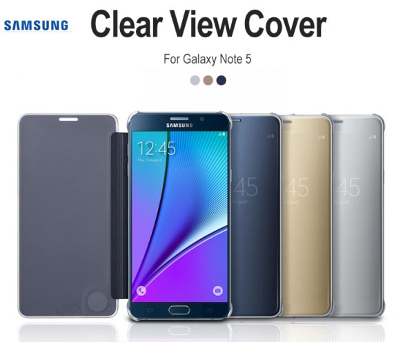 Bao da Note 5 Clear View Cover chính hãng Samsung 1