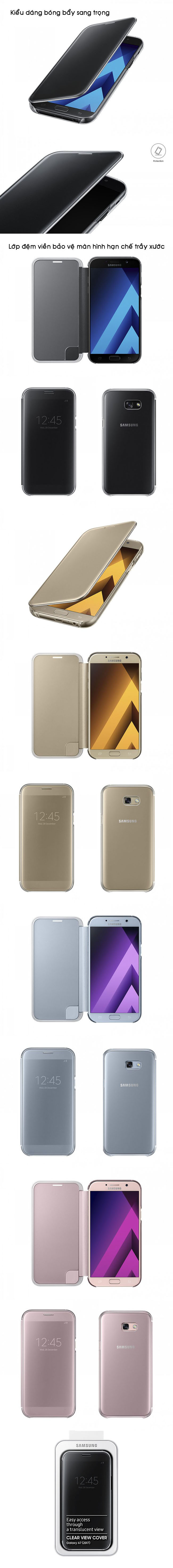 Bao da Galaxy A5 (2017) Clear View chính hãng Samsung (Full Box) 4