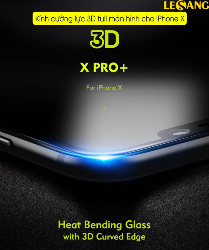 Miếng dán cường lực iPhone X Benks 3D Xpro+ Full màn hình 1