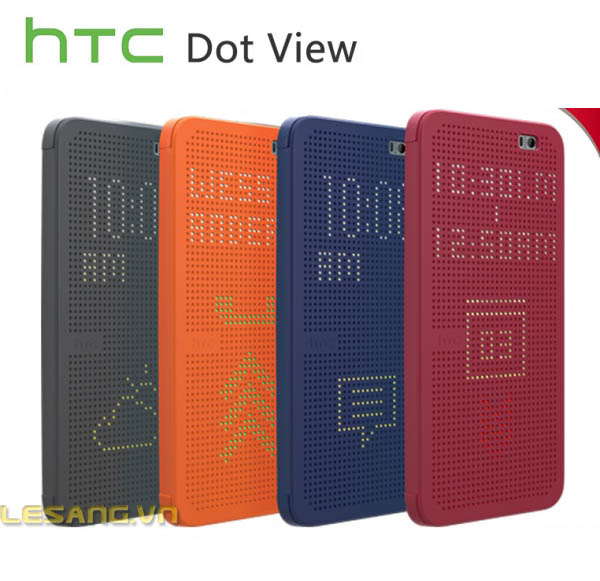 Bao da HTC One E8 Dot View chính hãng 1