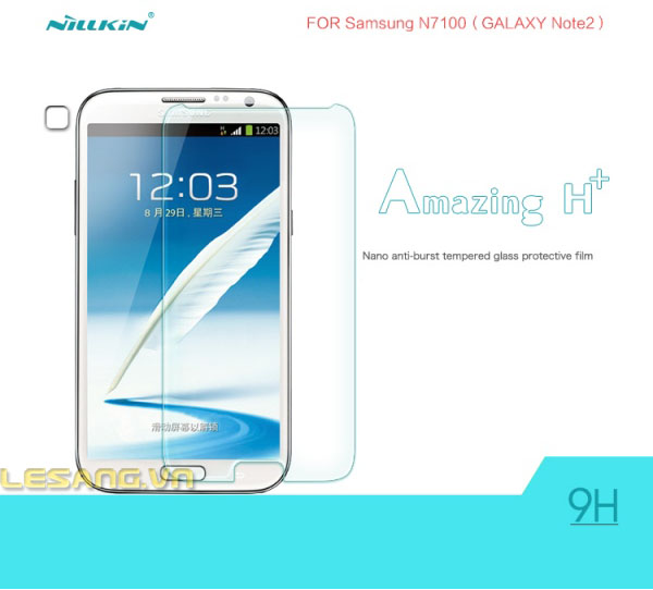 Miếng dán kính cường lực Galaxy Note 2 Nillkin Amazing H+ - 3