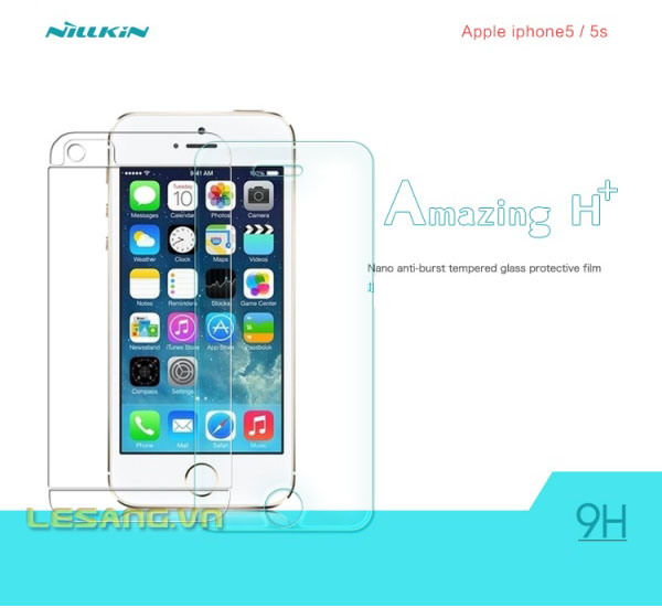 Miếng dán kính cường lực Iphone 5, 5s Nillkin Amazing H+ - 3