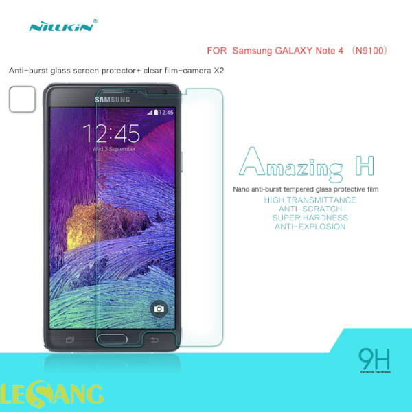 Miếng dán kính cường lực Galaxy Note 4 Nillkin Amazing H+ - 3