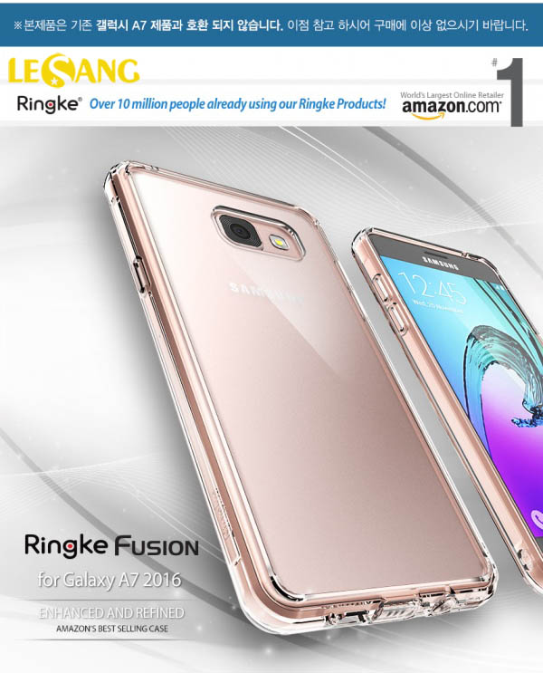 Ốp lưng Galaxy A7 (2016) Ringke Fusion trong suốt 1