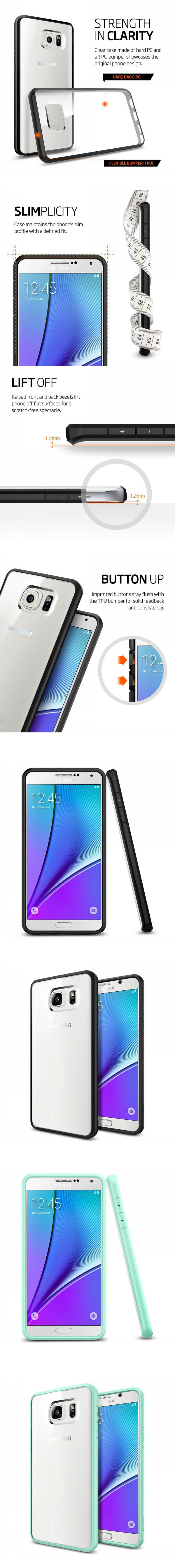 Ốp lưng Galaxy Note 5 Spigen (SGP) Ultra Hybrid 3