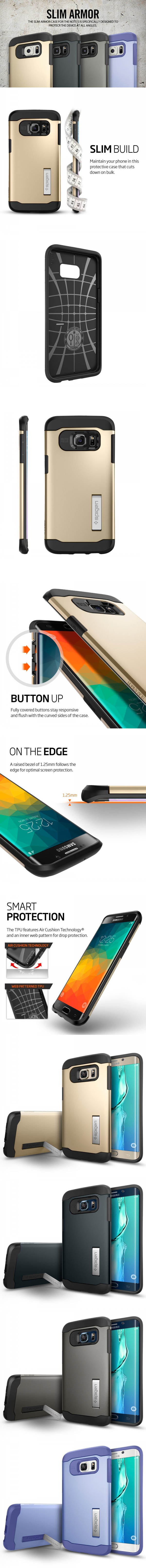 Ốp lưng Galaxy S6 Edge Plus SGP Slim Armor 2 lớp chống sốc từ Mỹ - 6