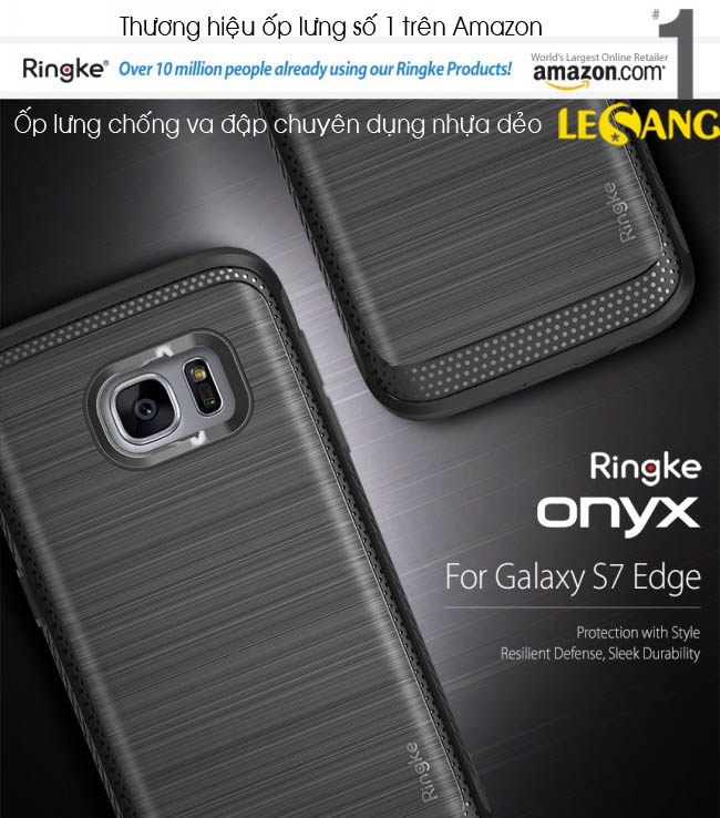 Ốp lưng Galaxy S7 Edge Ringke Onyx chống sốc (USA) 1