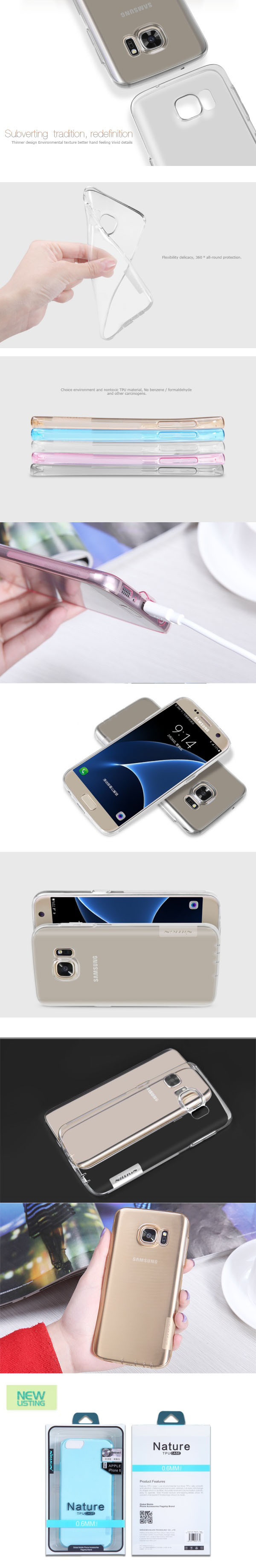 Ốp lưng Galaxy S7 TPU Nillkin nhựa dẻo trong suốt 33