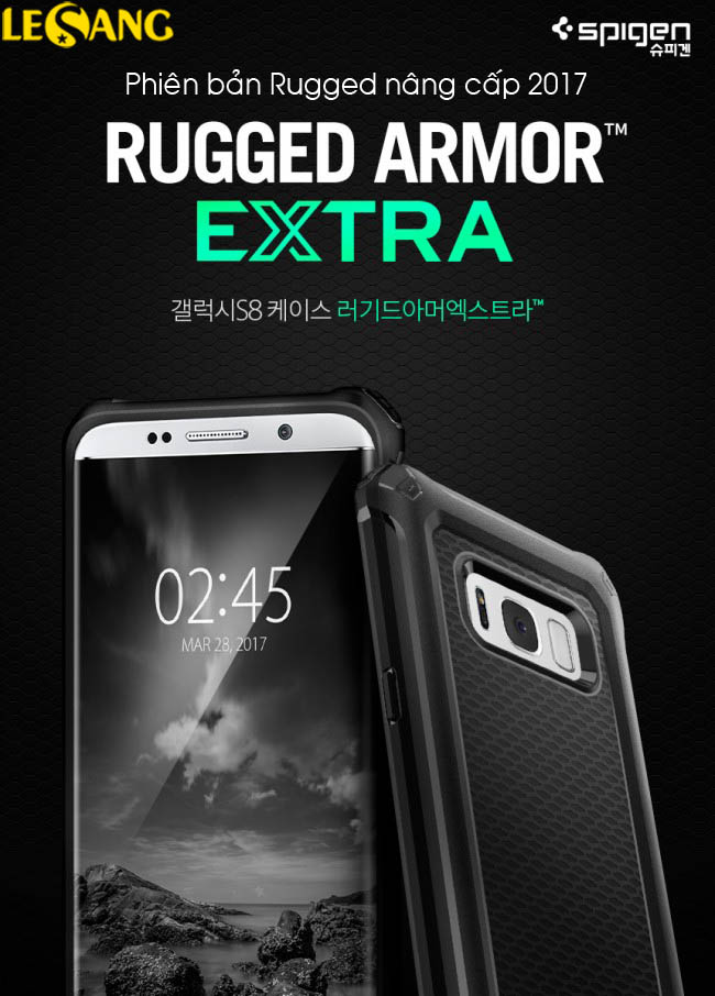 Ốp lưng Galaxy S8 Plus Spigen Rugged Armor Extra  1