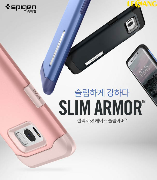 Ốp lưng Galaxy S8 Spigen Slim Armor 2 lớp (USA) 1