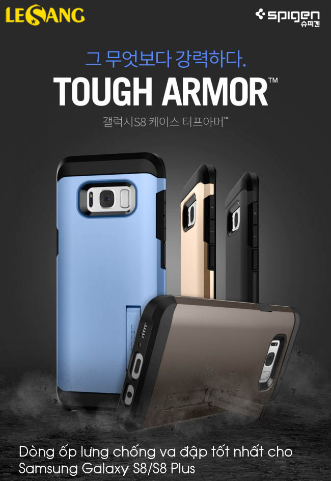 Ốp lưng Galaxy S8 Spigen Tough Armor chống va đập 12