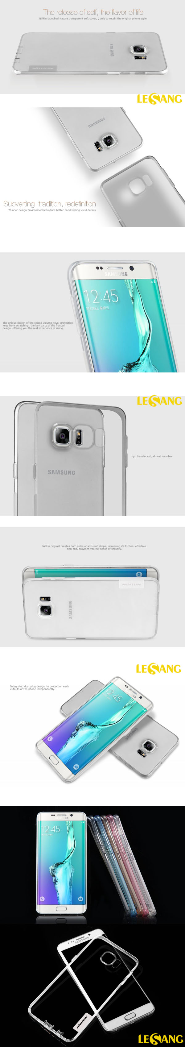 Ốp lưng Galaxy S6 Edge Plus Nillkin nhựa dẻo trong suốt 3