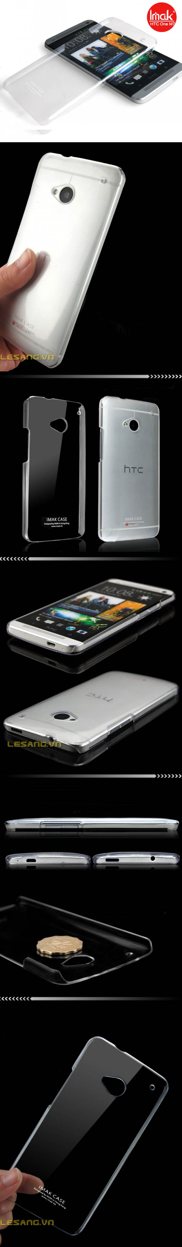 Ốp lưng HTC One imak trong suốt, siêu mỏng - 5