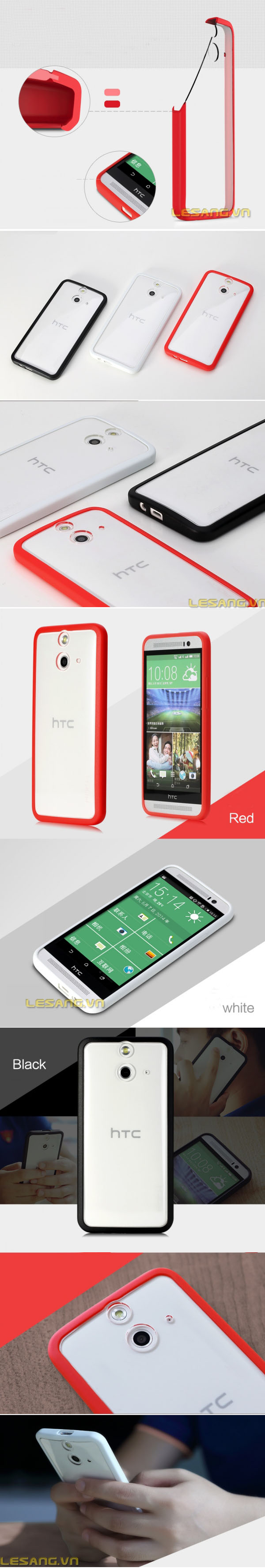 Ốp lưng HTC One E8 Rock Ultra Hybrid 3333