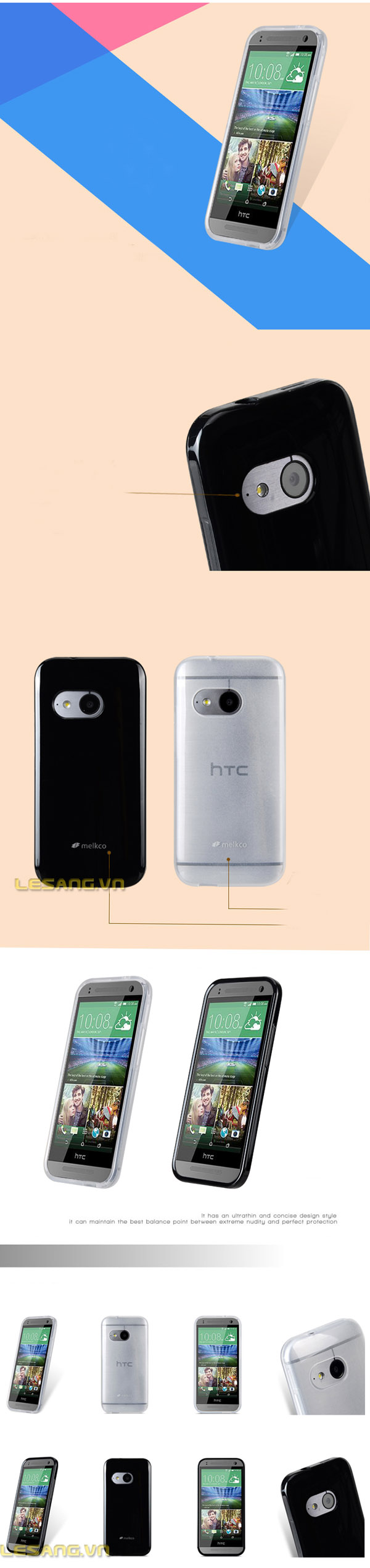 Ốp lưng HTC One Mini 2 Melkco Jacket 22154