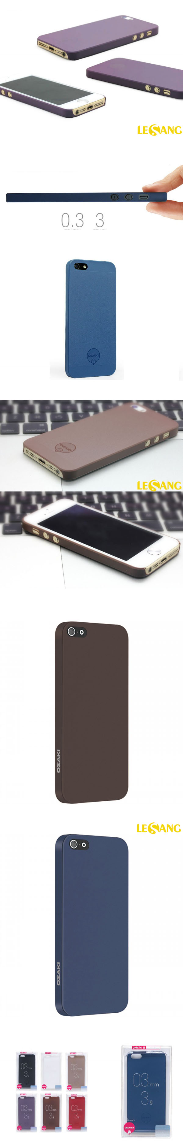 Ốp lưng iphone 5S/5 Ozaki Solid 0.3mm (Đài Loan) 3