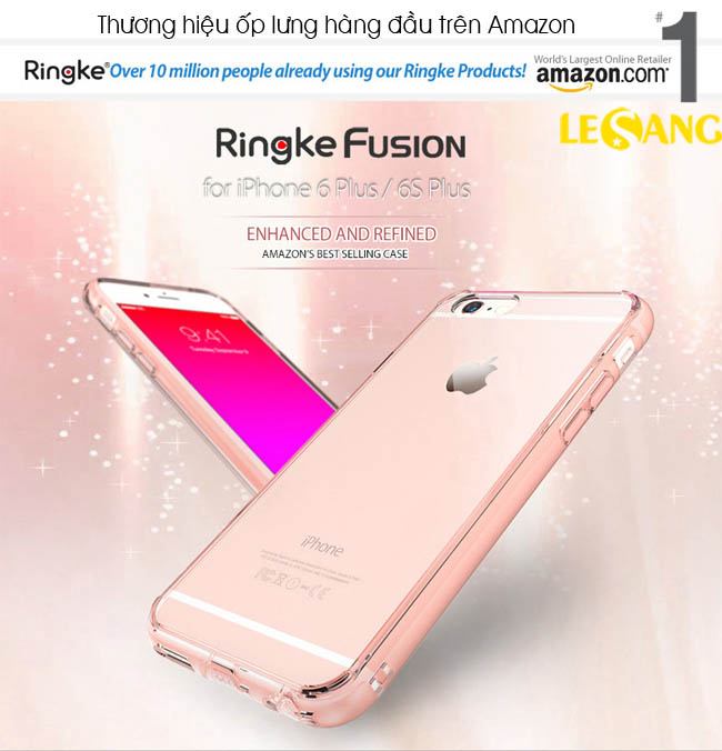 Ốp lưng iphone 6 plus / 6S Plus Ringke Fusion trong suốt 1