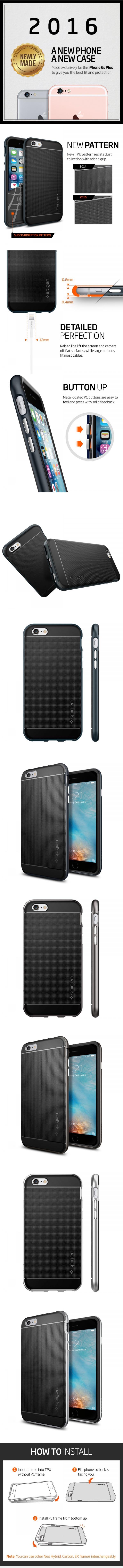 Ốp lưng iphone 6S Plus SGP Neo Hybrid nhựa mềm mỏng gọn từ USA - 6