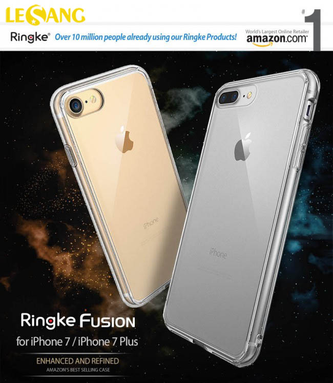 Ốp lưng iphone 7 Plus Ringke Fusion trong suốt 1
