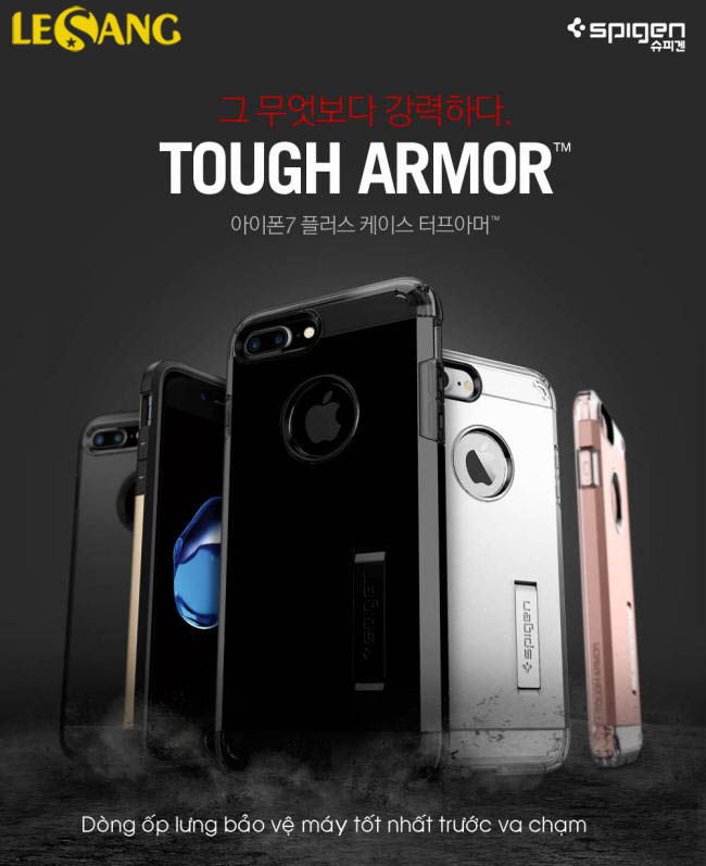 Ốp lưng iphone 7 Plus Spigen Tough Armor chống sốc 1