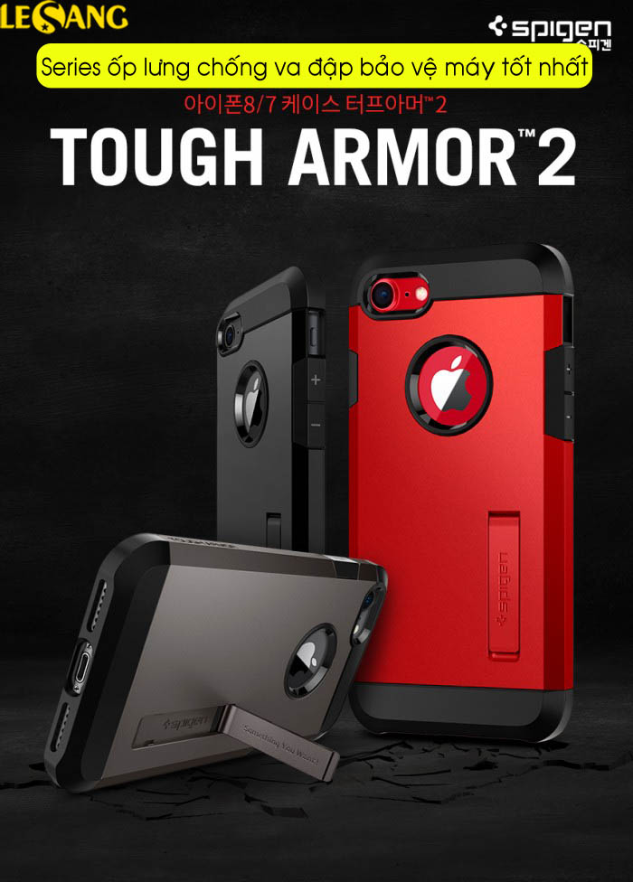 Ốp lưng iPhone 7 / iPhone 8 Spigen Tough Armor 2 chống sốc 56