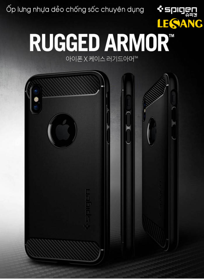 Ốp lưng iPhone X / iPhone 10 Spigen Rugged Armor 1