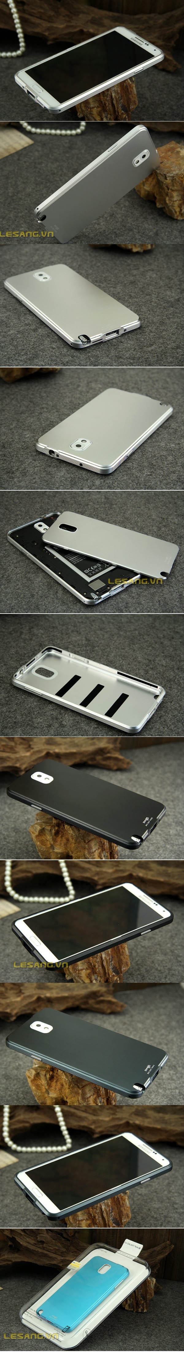 Ốp lưng Note 3 Zomgo kim loại nhôm Aluminum tuyệt đẹp - 6