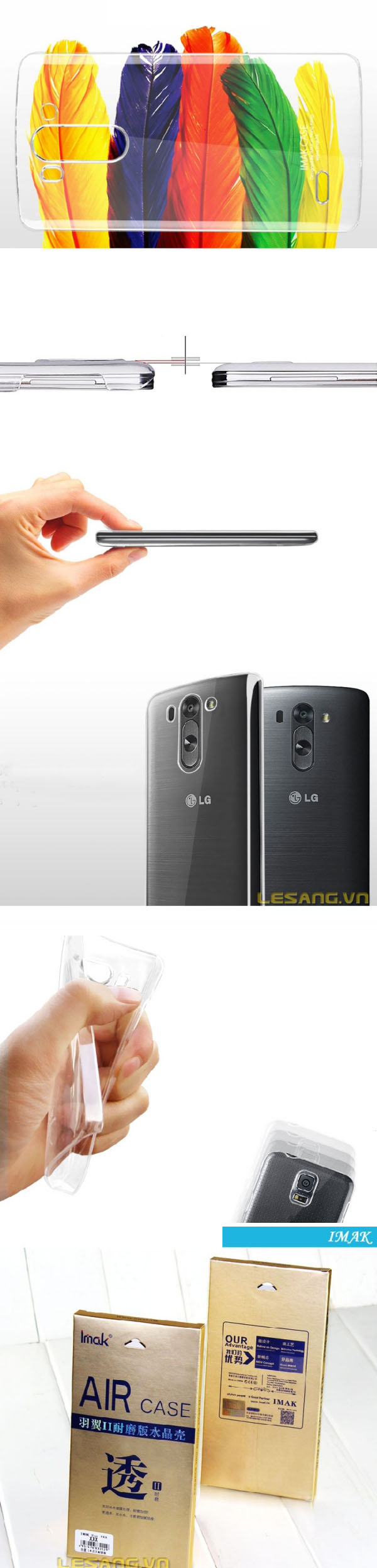 Ốp lưng LG G3 Mini imak trong suốt 3