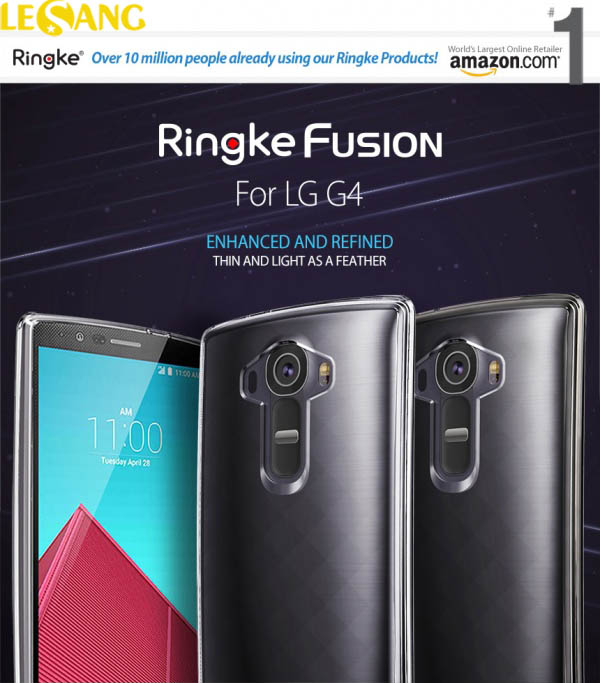 Ốp lưng LG G4 Ringke Fusion trong suốt chống sốc 2