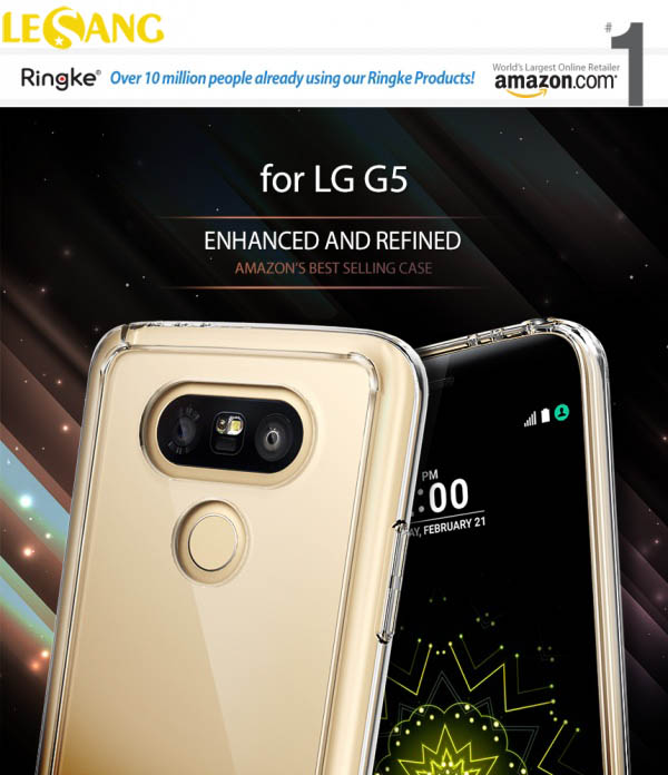 Ốp lưng LG G5 Ringke Fusion trong suốt 1
