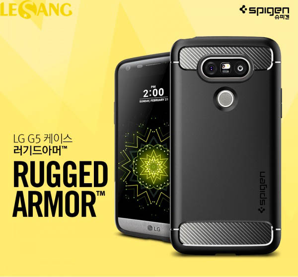 Ốp lưng LG G5 Spigen Rugged Armor nhựa mềm 1