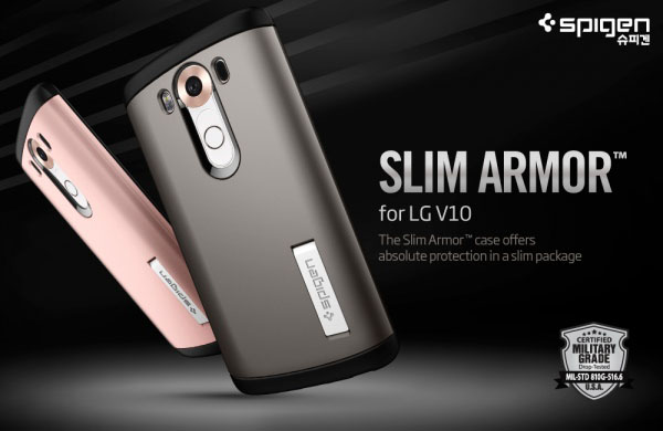Ốp lưng LG V10 Spigen (SGP) Slim Armor chống sốc 1
