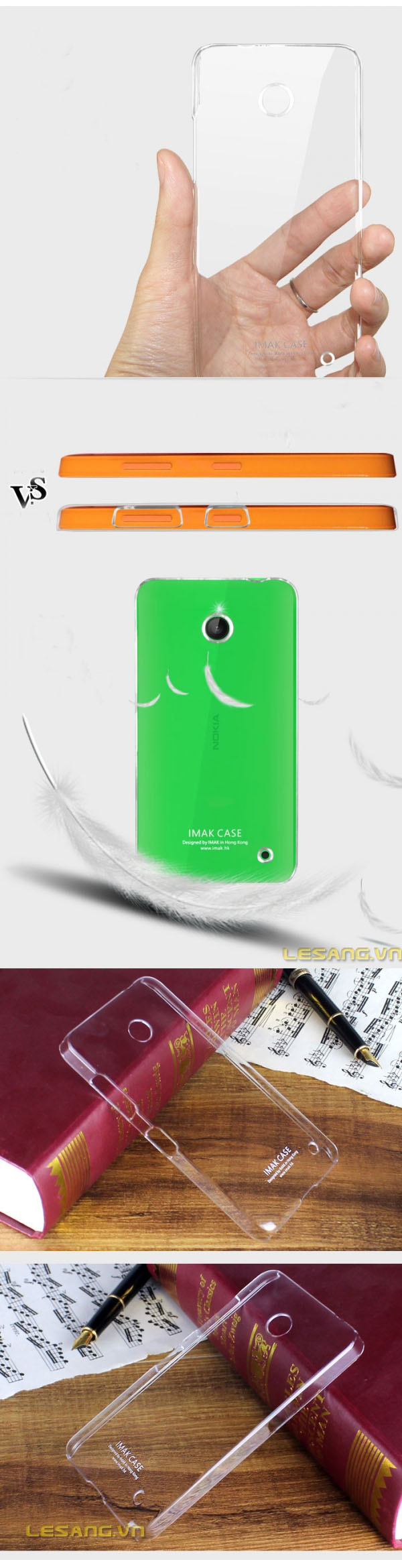 Ốp lưng Lumia 630 imak trong suốt 3