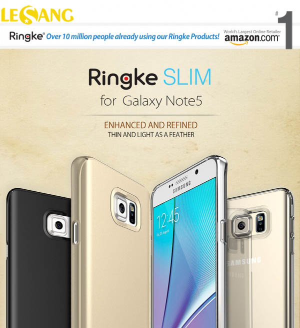Ốp lưng Galaxy Note 5 Ringke Slim 360 1