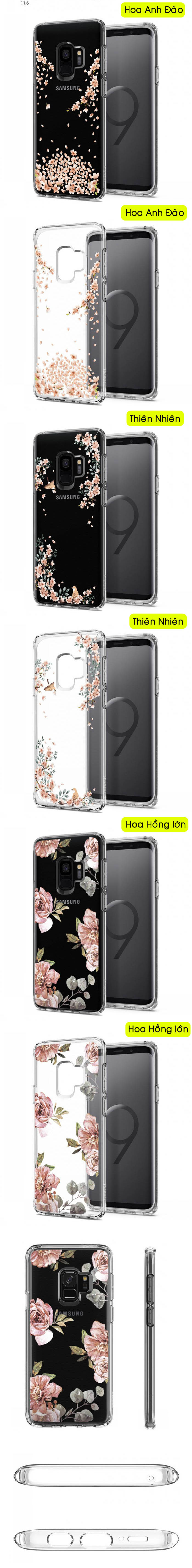 Ốp lưng Galaxy S9 Spigen Liquid Crytal Blossom 6