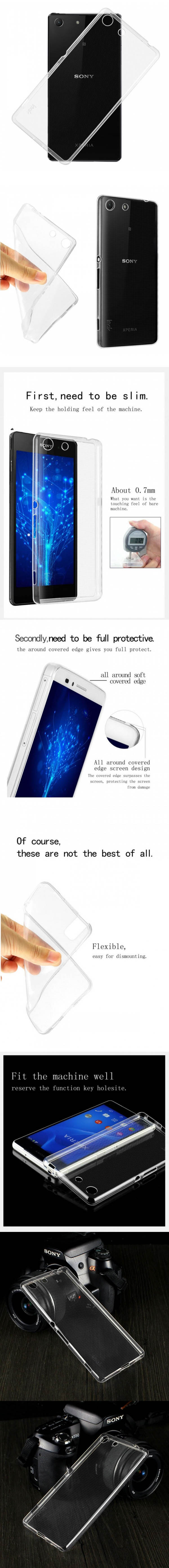 Ốp lưng Sony M5 Dual imak TPU nhựa dẻo trong suốt 3