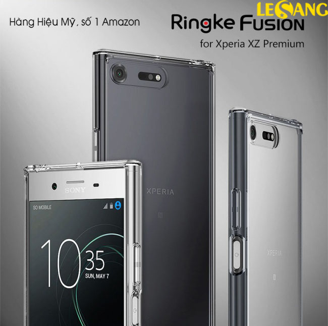 Ốp lưng Sony XZ Premium Ringke Fusion trong suốt 1