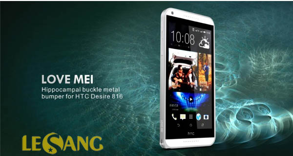 Ốp viền HTC Desire 816 Love Metal 124