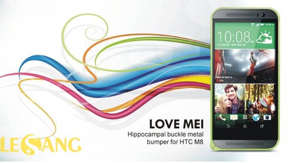 Ốp viền HTC One M8 Love Metal 12365